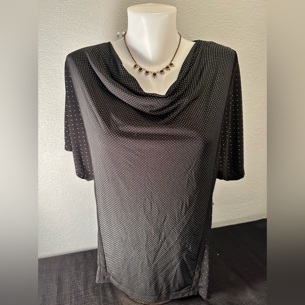 joseph ribkoff Women’s Black Studded Blouse Size 8